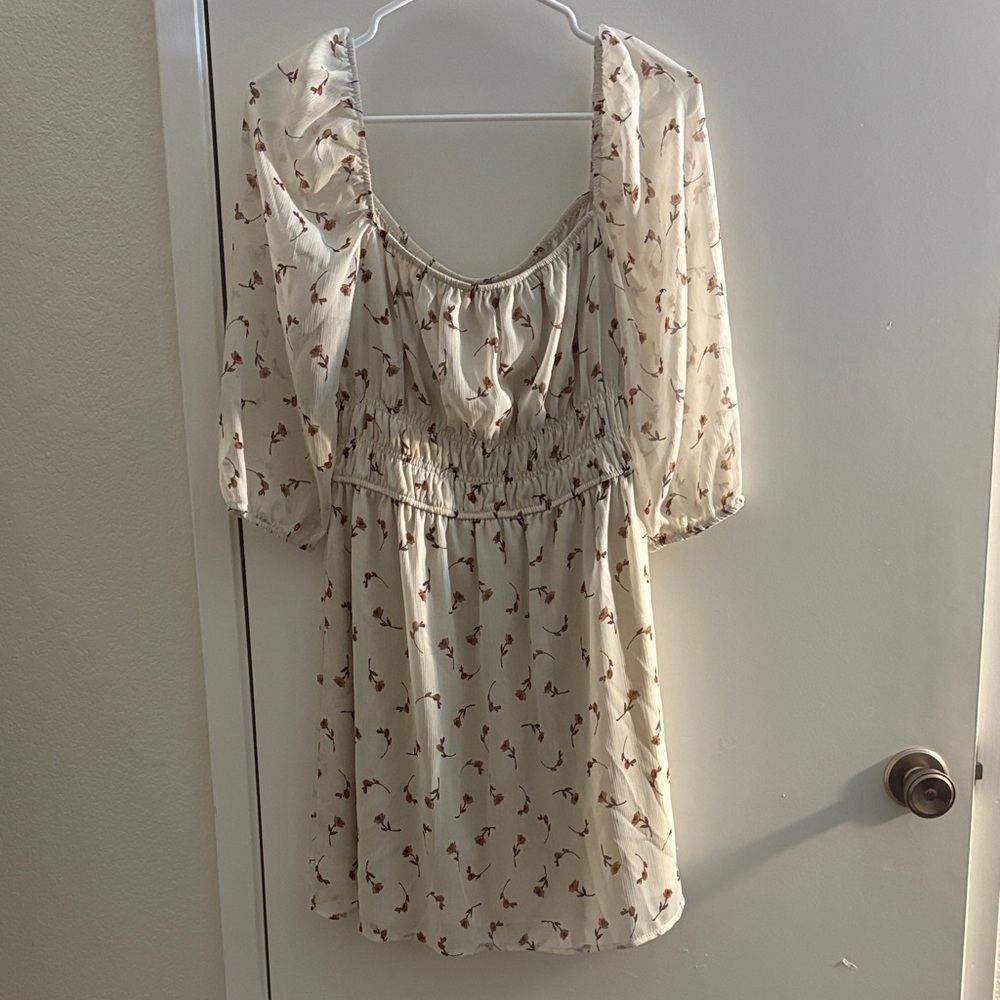 Trixxi Cream Floral Dress